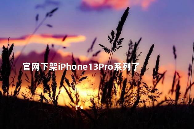 iphone13pro什么时候可以买 官网下架iPhone13Pro系列了吗